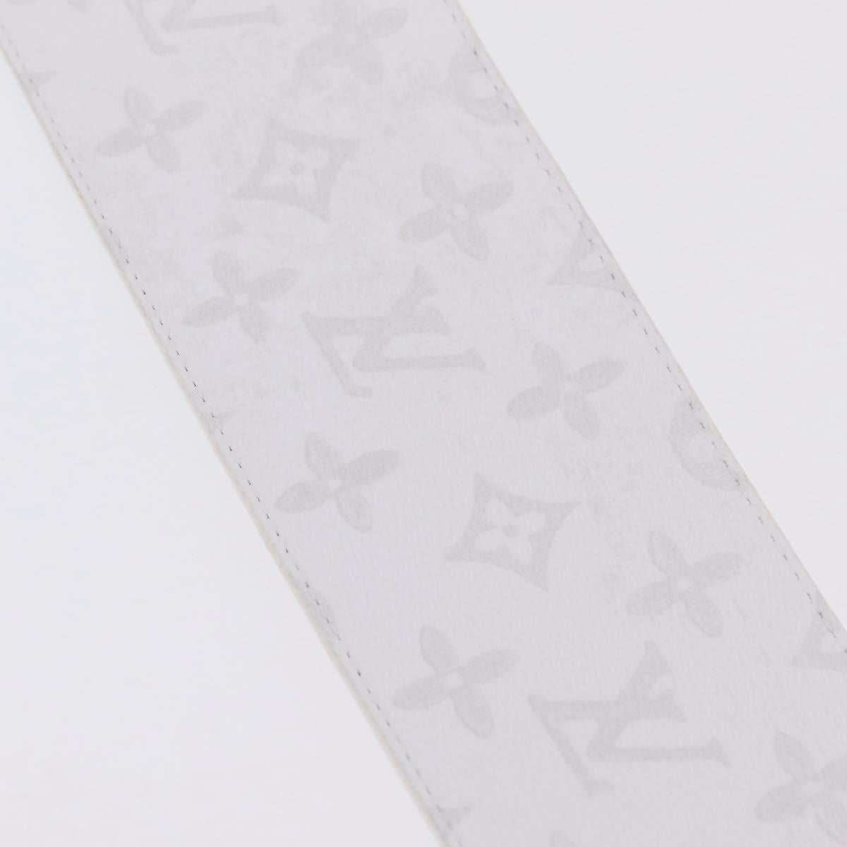 LOUIS VUITTON Bandouliere 80 Shoulder Strap 48.8"" White J02536 LV Auth YKZ505M