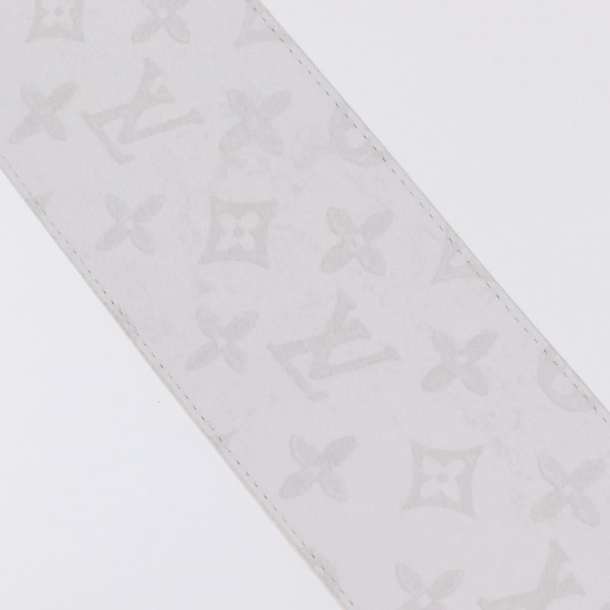LOUIS VUITTON Bandouliere 80 Shoulder Strap 48.8"" White J02536 LV Auth YKZ505M