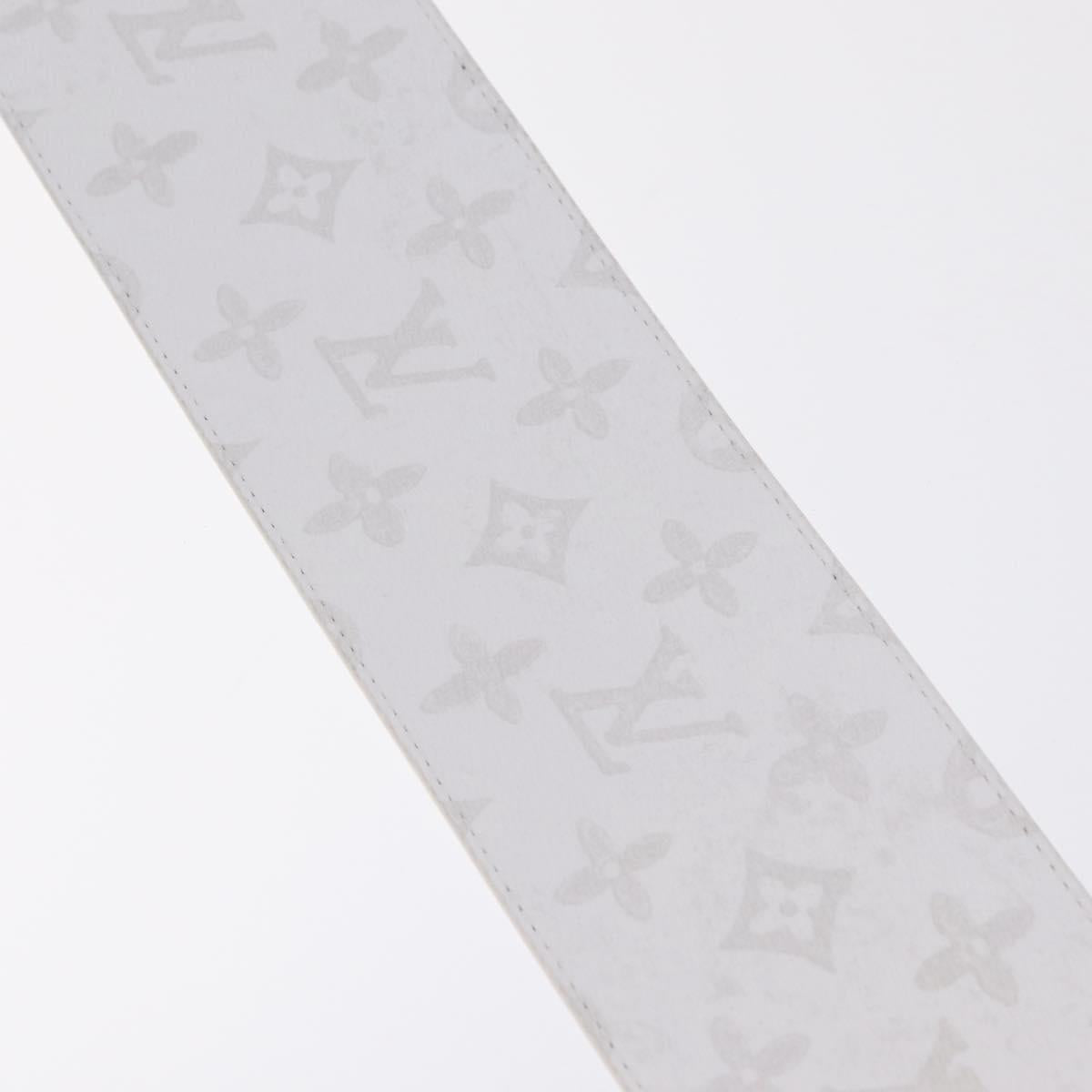 LOUIS VUITTON Bandouliere 80 Shoulder Strap 48.8"" White J02536 LV Auth YKZ505M