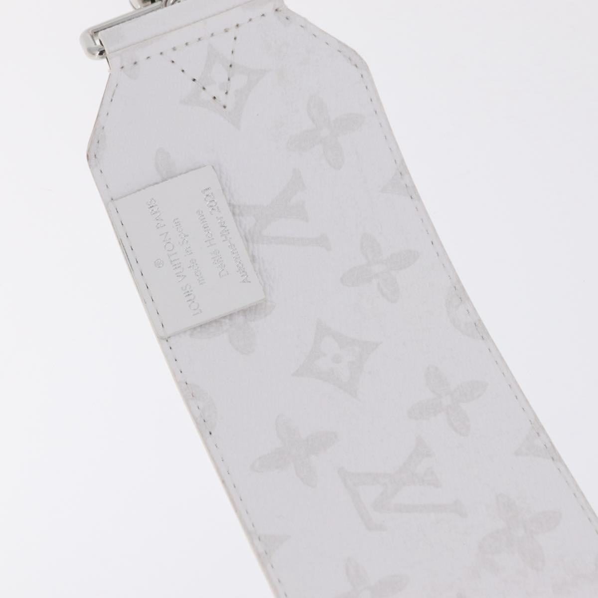 LOUIS VUITTON Bandouliere 80 Shoulder Strap 48.8"" White J02536 LV Auth YKZ505M