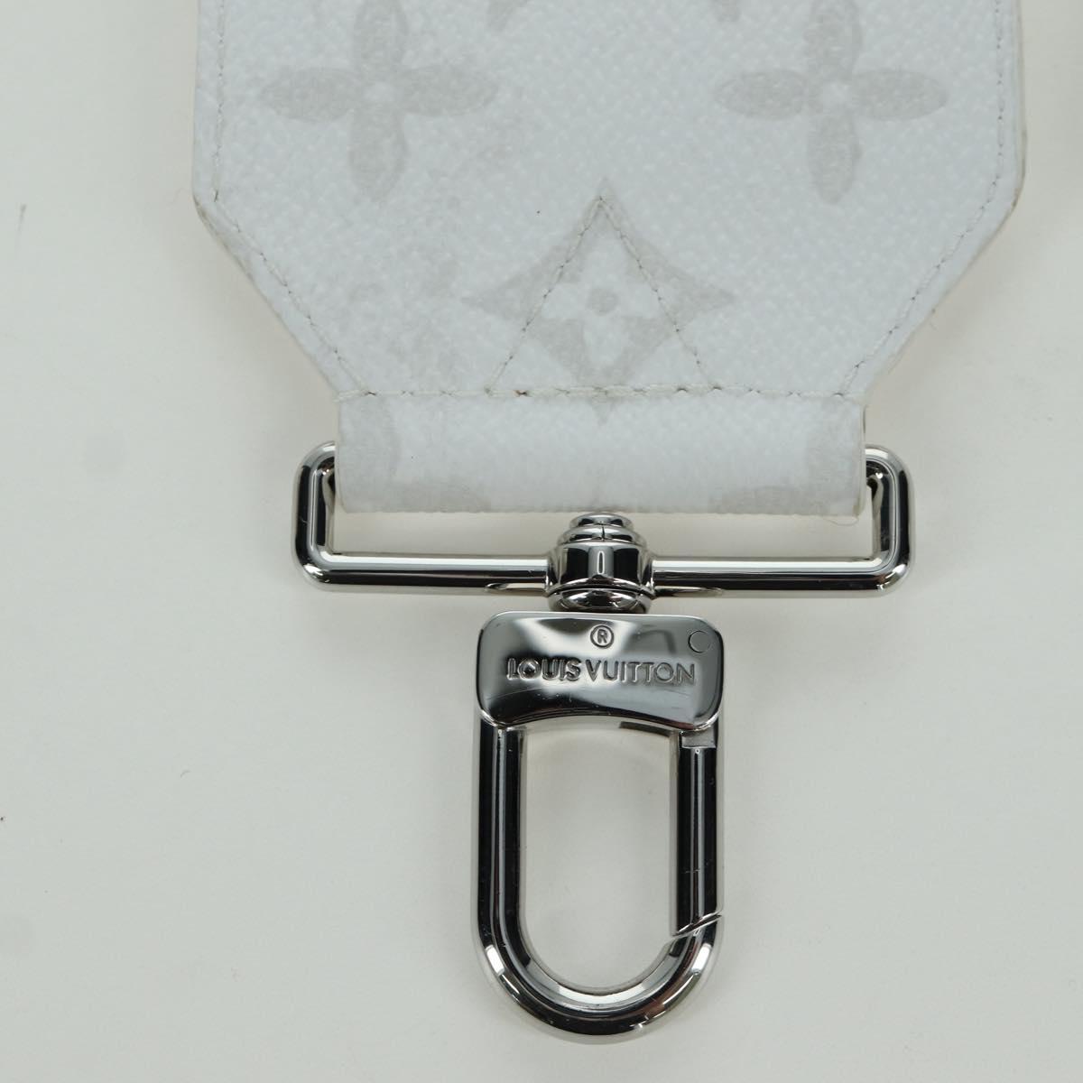 LOUIS VUITTON Bandouliere 80 Shoulder Strap 48.8"" White J02536 LV Auth YKZ505M