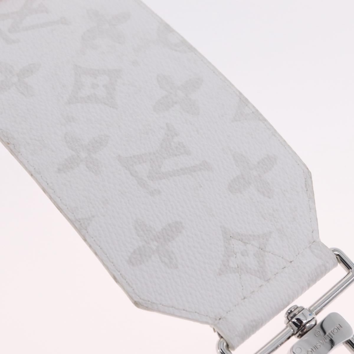 LOUIS VUITTON Bandouliere 80 Shoulder Strap 48.8"" White J02536 LV Auth YKZ505M