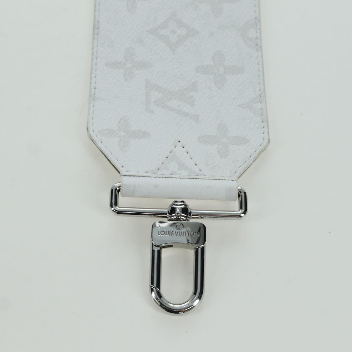 LOUIS VUITTON Bandouliere 80 Shoulder Strap 48.8"" White J02536 LV Auth YKZ505M