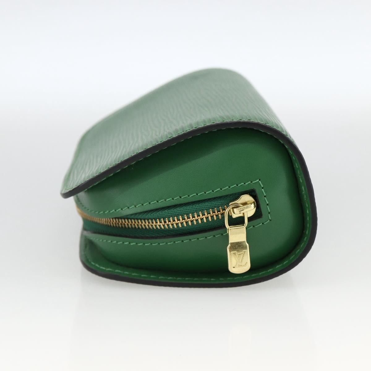 LOUIS VUITTON Epi Dauphine PM Cosmetic Pouch Green M48444 LV Auth YKZ508