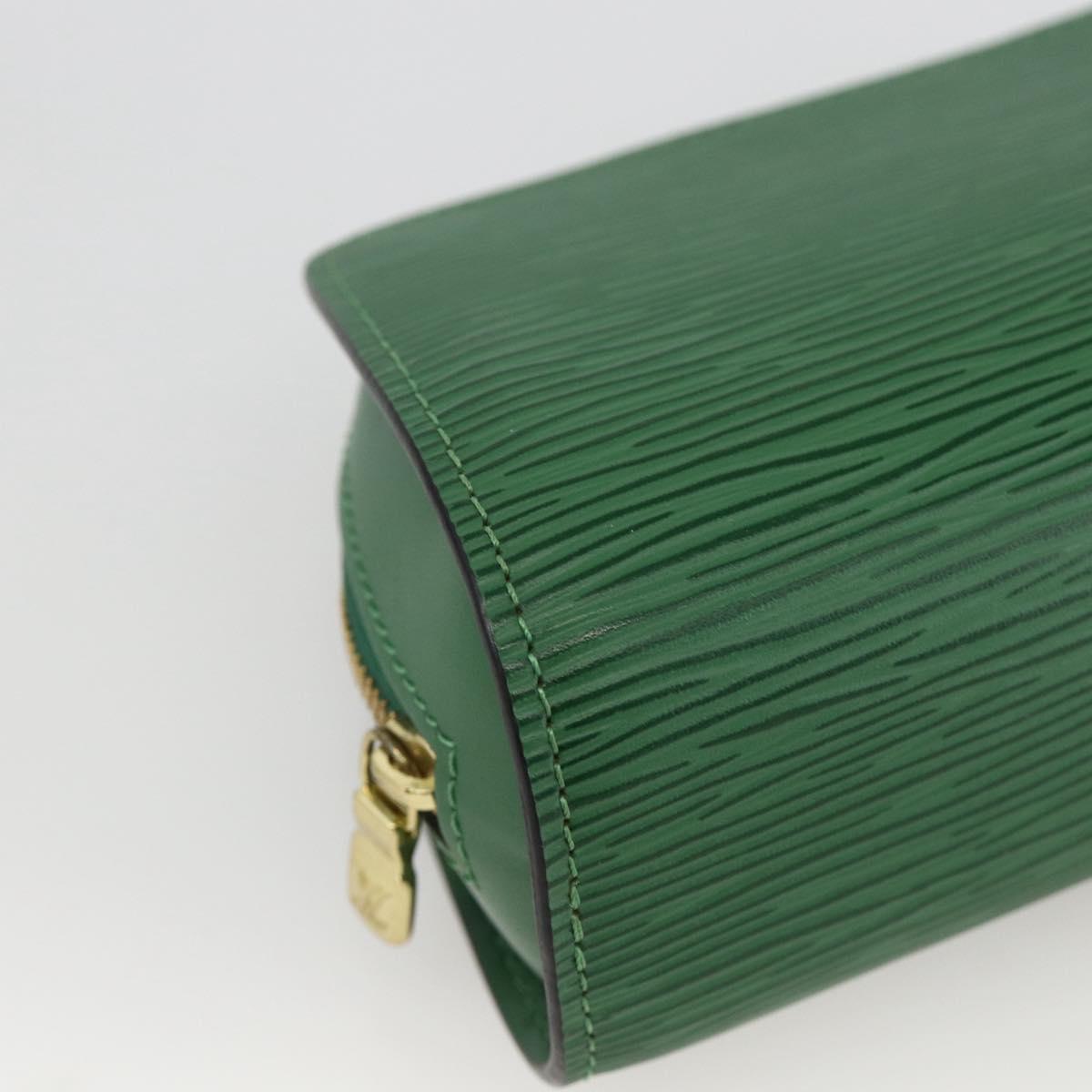 LOUIS VUITTON Epi Dauphine PM Cosmetic Pouch Green M48444 LV Auth YKZ508