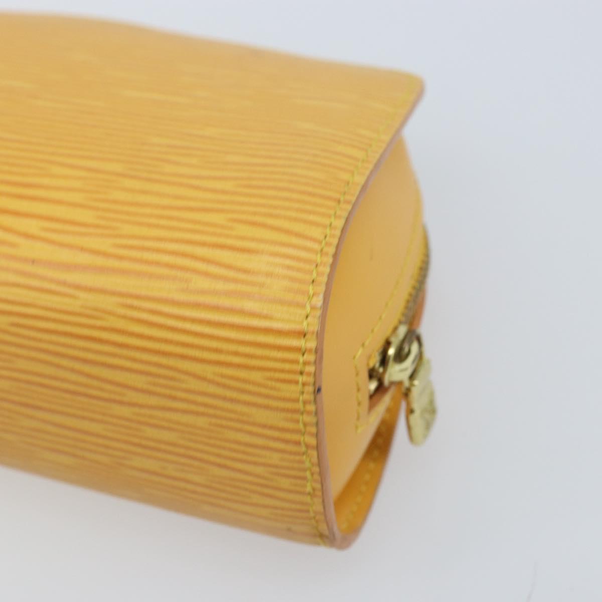 LOUIS VUITTON Epi Dauphine PM Pouch Yellow M48449 LV Auth YKZ510