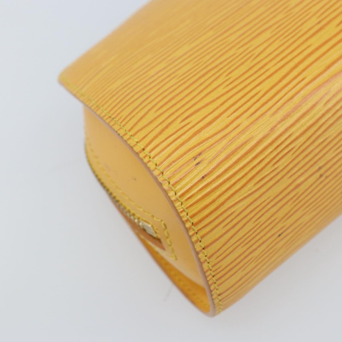 LOUIS VUITTON Epi Dauphine PM Pouch Yellow M48449 LV Auth YKZ510