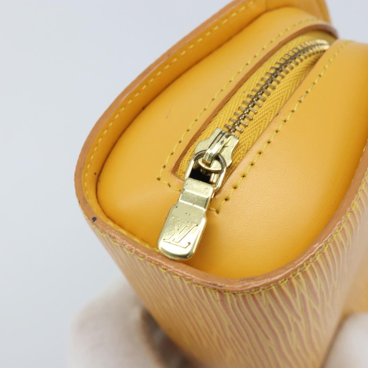 LOUIS VUITTON Epi Dauphine PM Pouch Yellow M48449 LV Auth YKZ510