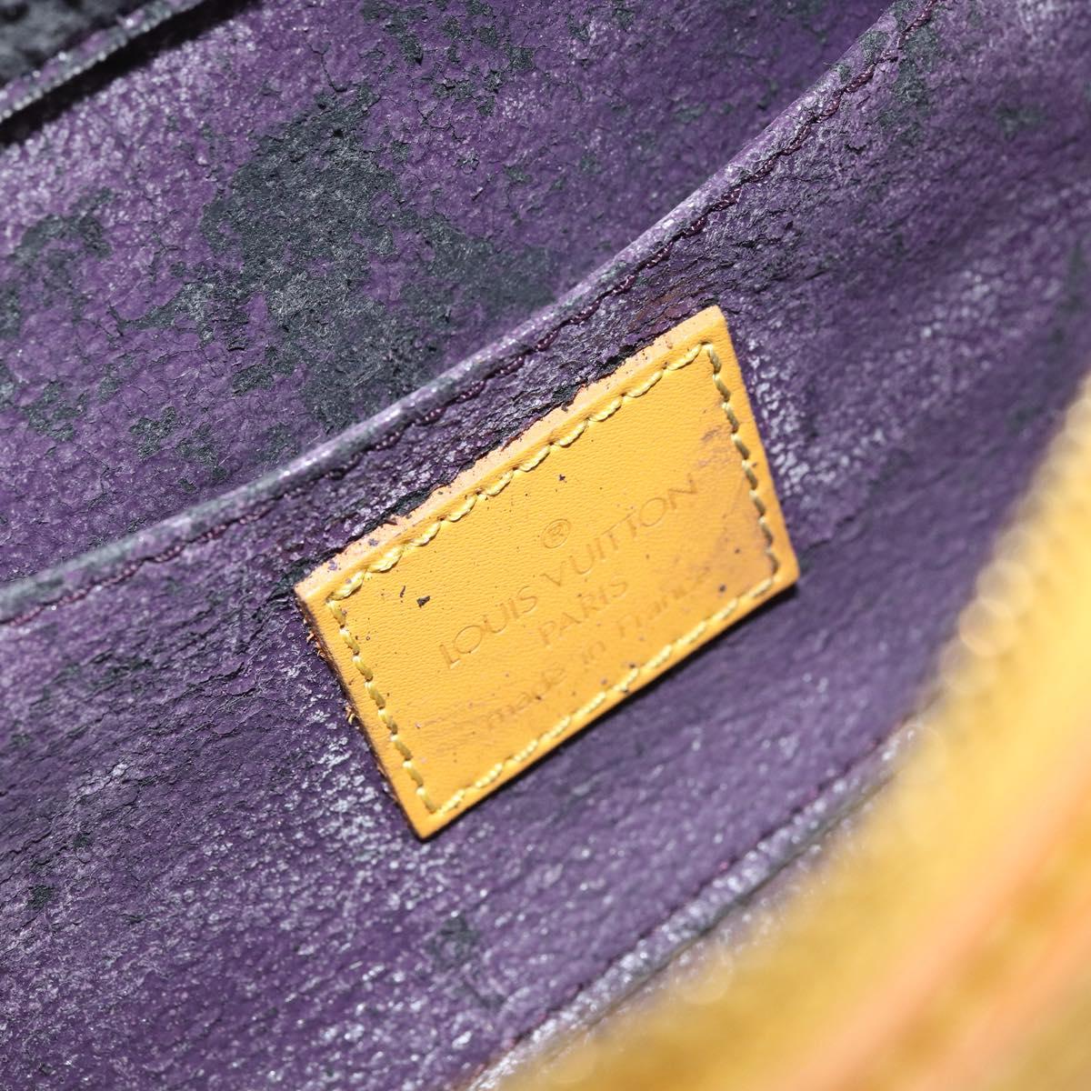 LOUIS VUITTON Epi Dauphine PM Pouch Yellow M48449 LV Auth YKZ510