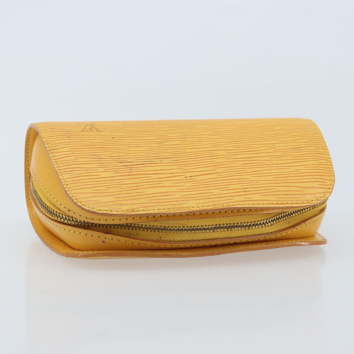 LOUIS VUITTON Epi Dauphine PM Pouch Yellow M48449 LV Auth YKZ510