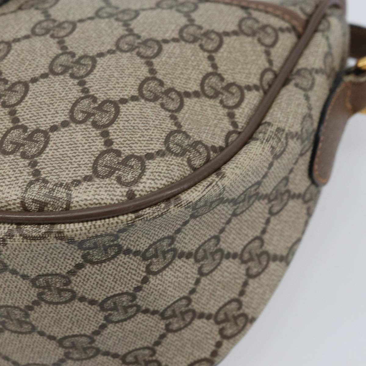 GUCCI GG Supreme Web Sherry Line Bag PVC Beige Gold 89 02 032 Auth YKZ514