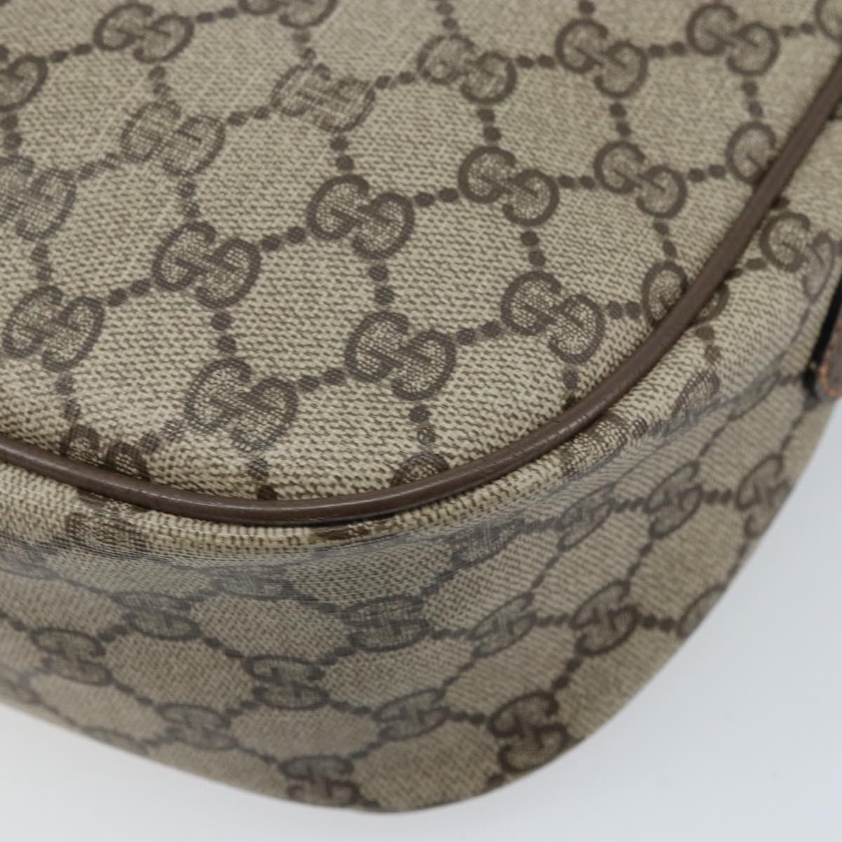 GUCCI GG Supreme Web Sherry Line Bag PVC Beige Gold 89 02 032 Auth YKZ514