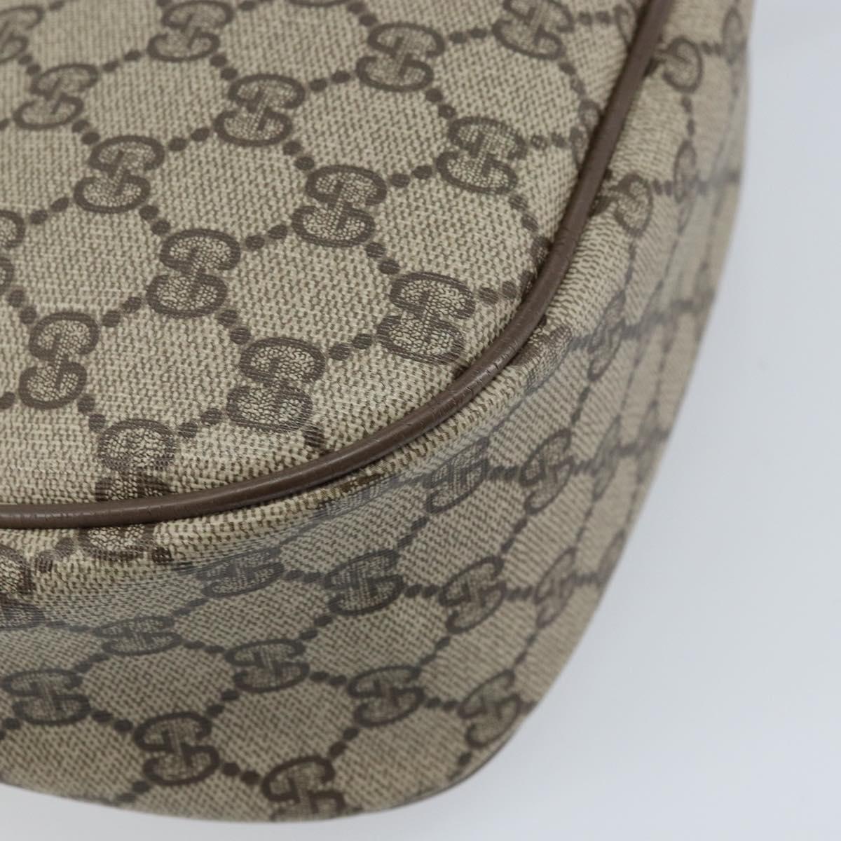 GUCCI GG Supreme Web Sherry Line Bag PVC Beige Gold 89 02 032 Auth YKZ514