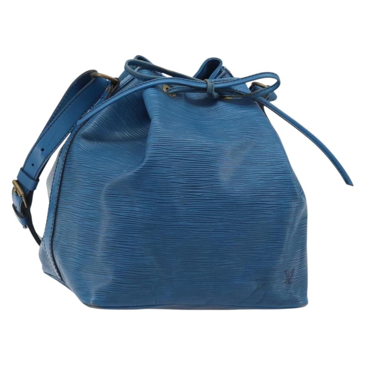 LOUIS VUITTON Epi Petit Noe Shoulder Bag Blue M44105 LV Auth YKZ515
