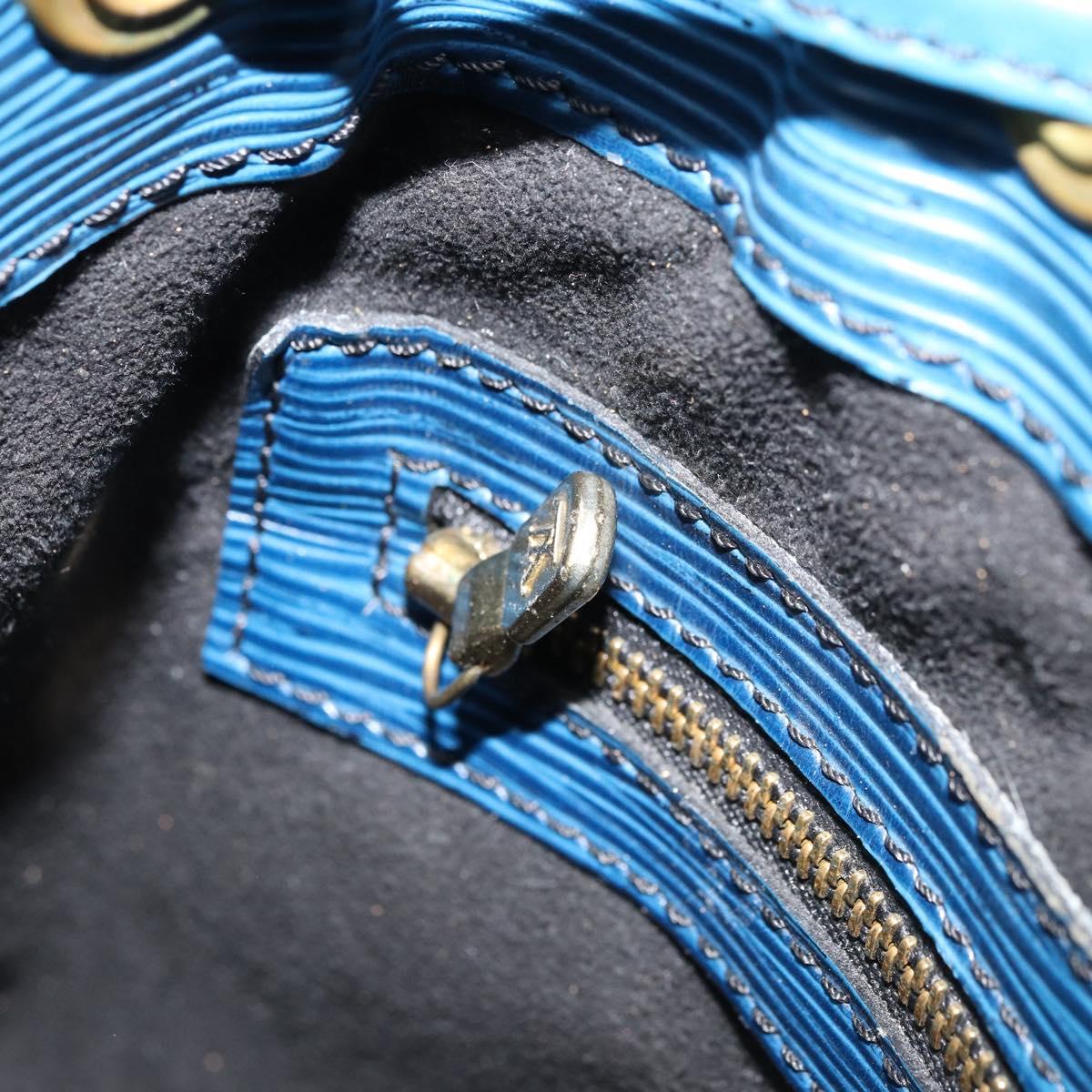 LOUIS VUITTON Epi Petit Noe Shoulder Bag Blue M44105 LV Auth YKZ515