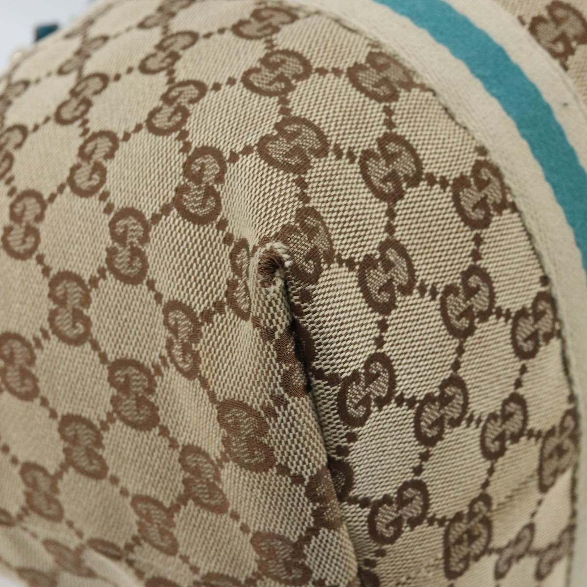 GUCCI GG Canvas Sherry Line Tote Bag Beige Gold 139260 Auth YKZ549