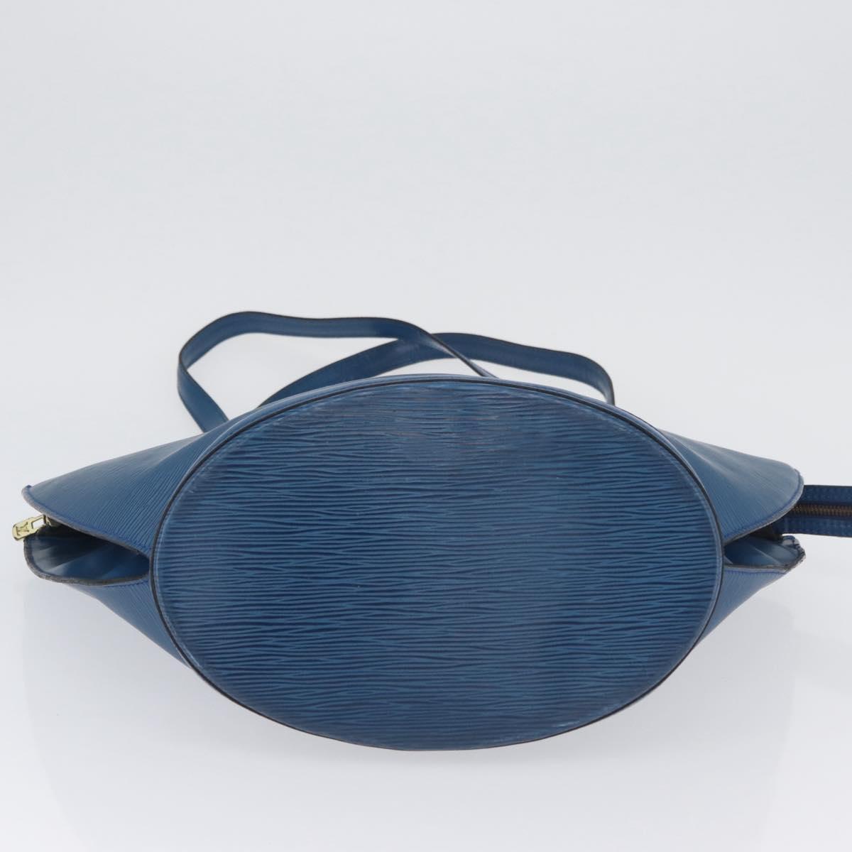 LOUIS VUITTON Epi Saint Jacques Shopping Shoulder Bag Blue M52275 LV Auth YKZ551