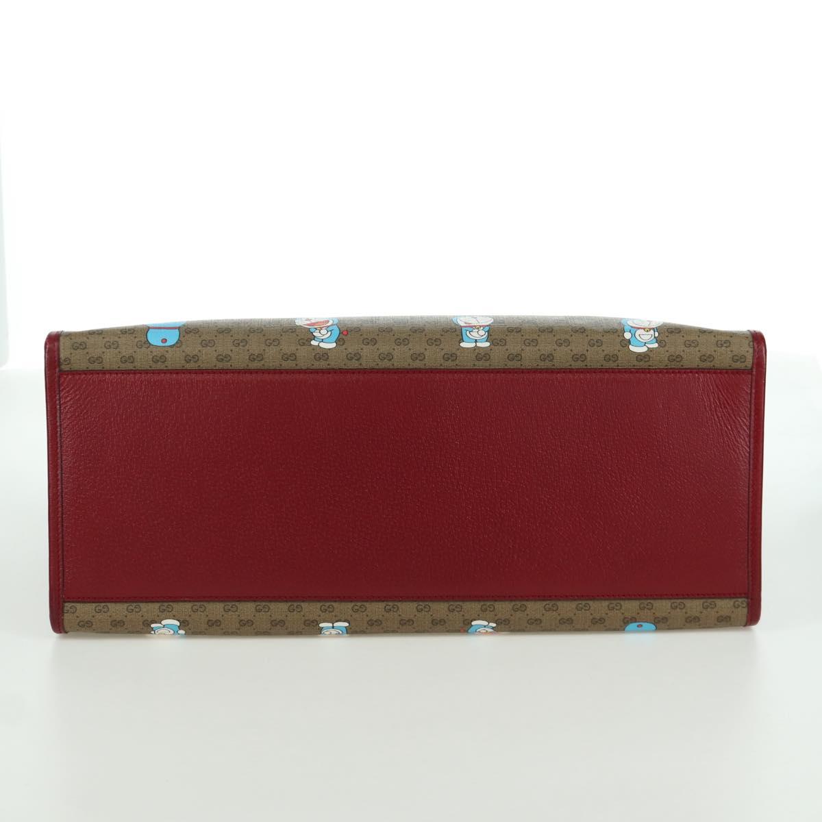 GUCCI GUCCI Ã Doraemon Micro GG Supreme Bag PVC 2way Beige 653952 Auth YKZ557SAM
