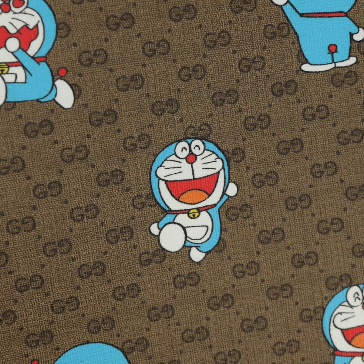 GUCCI GUCCI Ã Doraemon Micro GG Supreme Bag PVC 2way Beige 653952 Auth YKZ557SAM