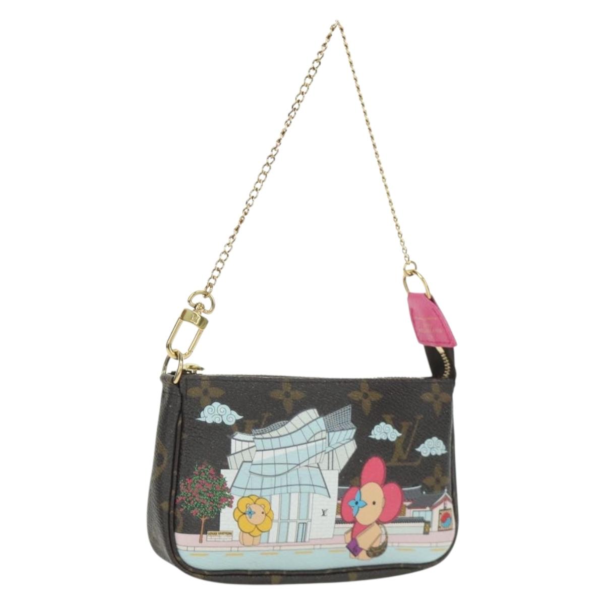 LOUIS VUITTON Monogram Vivienne Mini Pochette Accessoires M81633 Auth YKZ562SAM