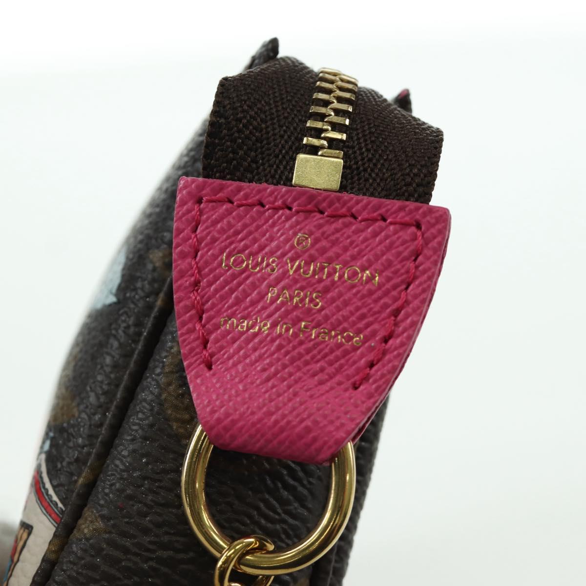 LOUIS VUITTON Monogram Vivienne Mini Pochette Accessoires M81633 Auth YKZ562SAM
