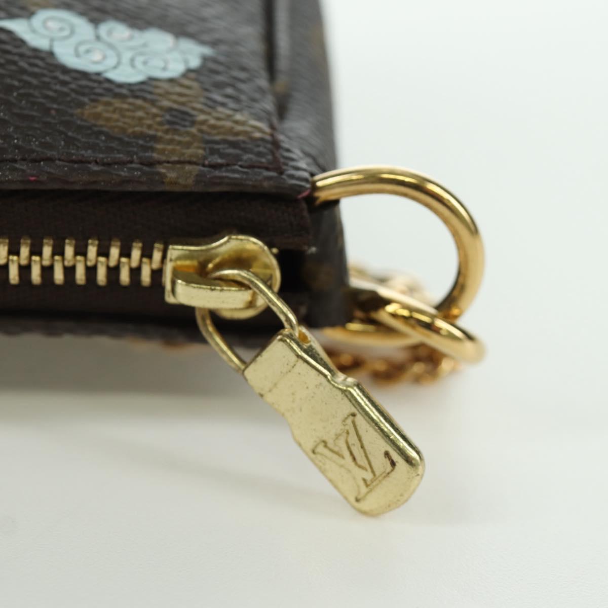 LOUIS VUITTON Monogram Vivienne Mini Pochette Accessoires M81633 Auth YKZ562SAM