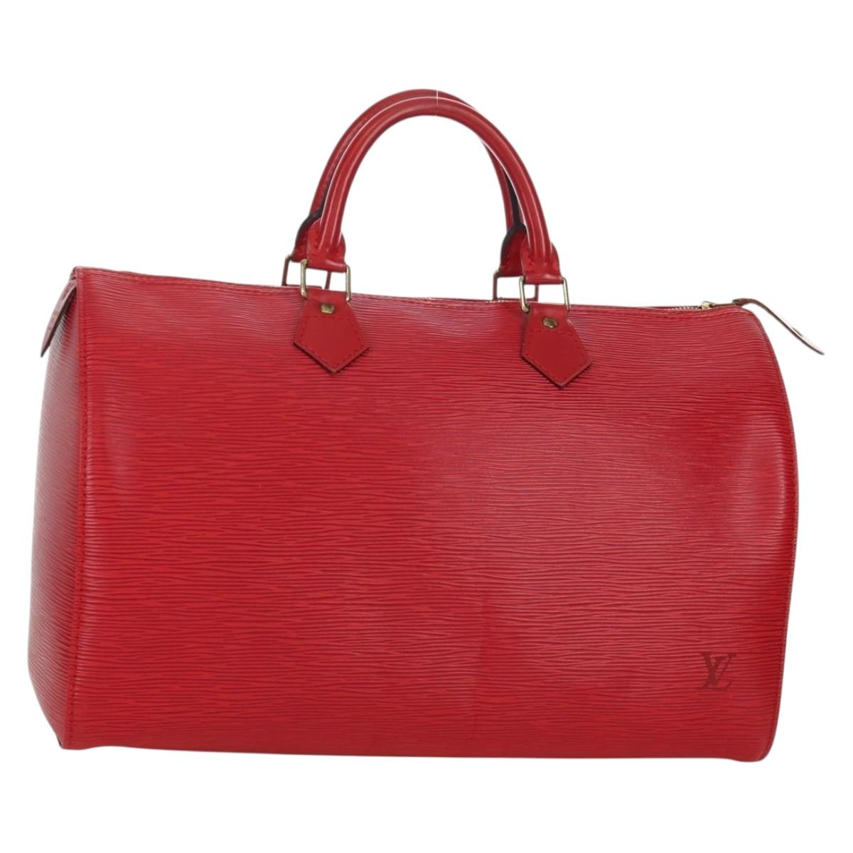 LOUIS VUITTON Epi Speedy 35 Hand Bag Castilian Red M42997 LV Auth YKZ570V