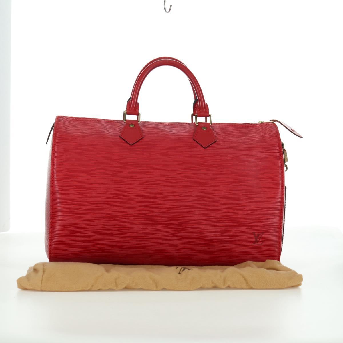 LOUIS VUITTON Epi Speedy 35 Hand Bag Castilian Red M42997 LV Auth YKZ570V