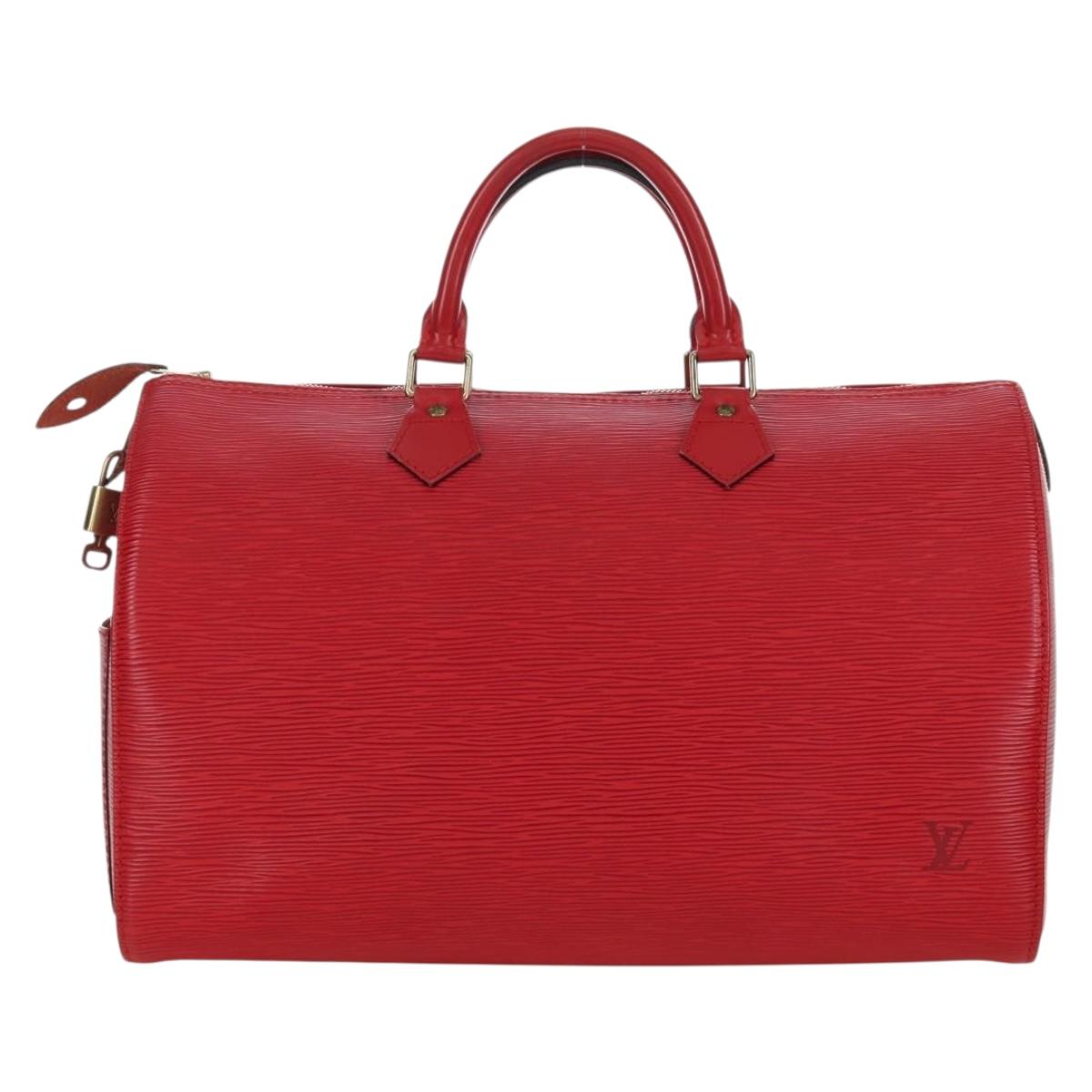 LOUIS VUITTON Epi Speedy 35 Hand Bag Castilian Red M42997 LV Auth YKZ570V