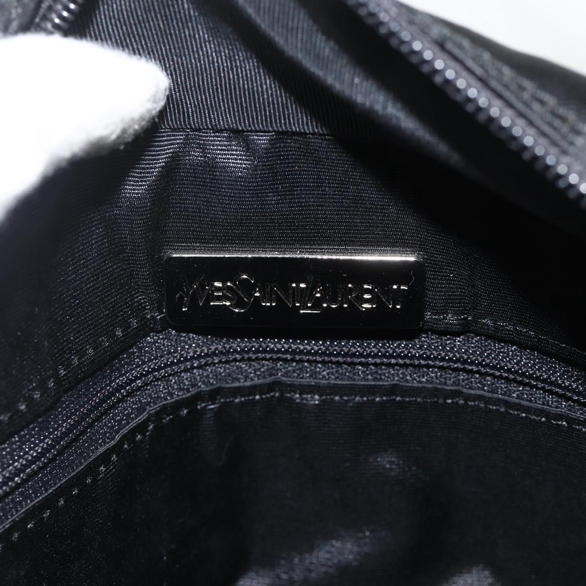 SAINT LAURENT Cassandra Tote Bag Canvas Black Silver Auth YKZ573A