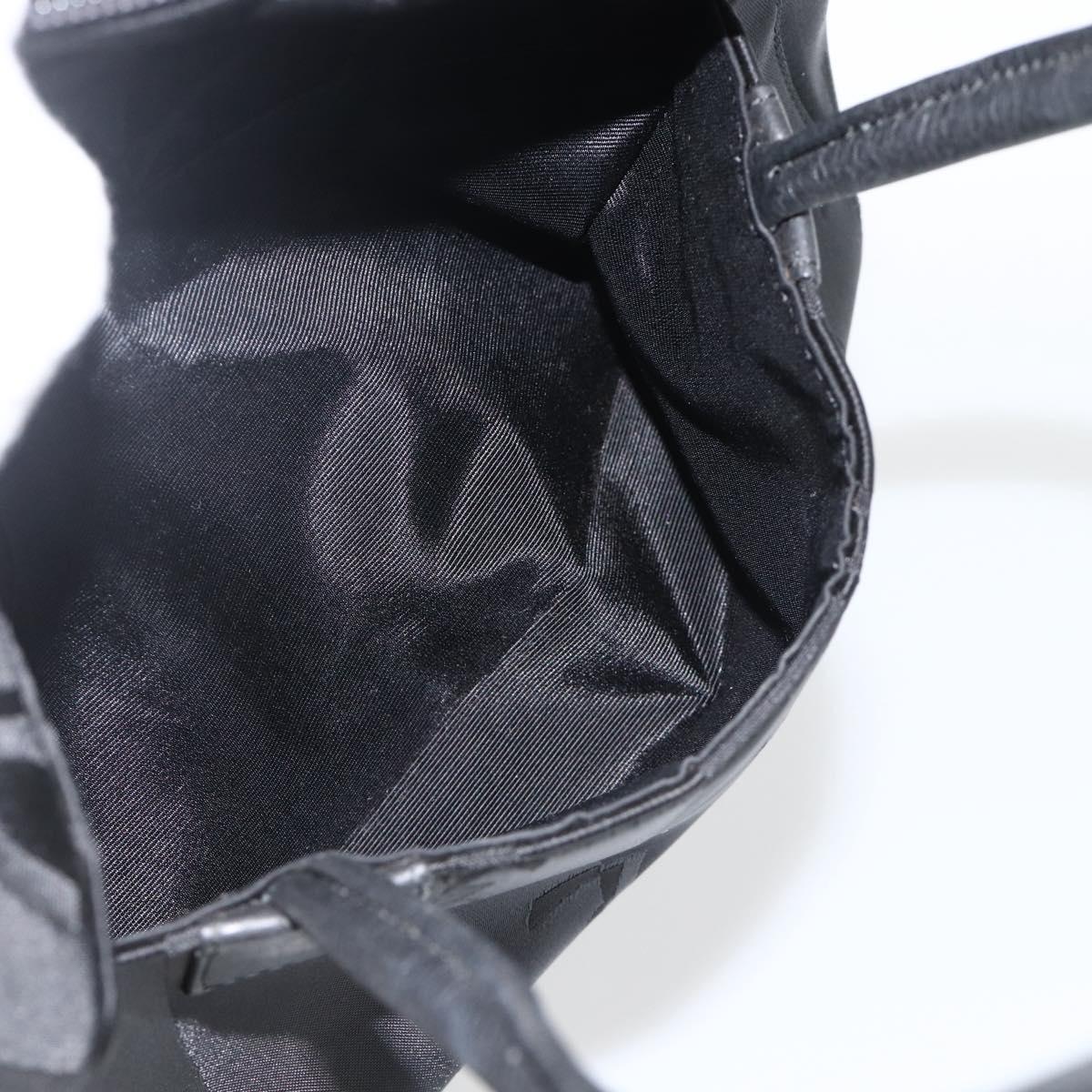SAINT LAURENT Cassandra Tote Bag Canvas Black Silver Auth YKZ573A