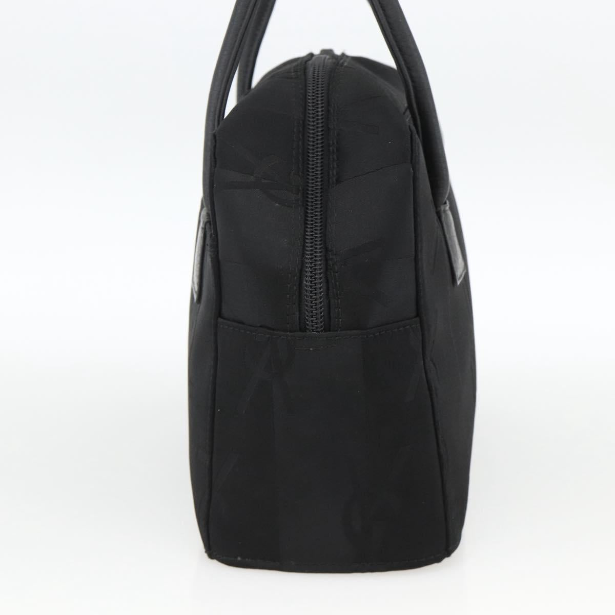 SAINT LAURENT Cassandra Tote Bag Canvas Black Silver Auth YKZ573A