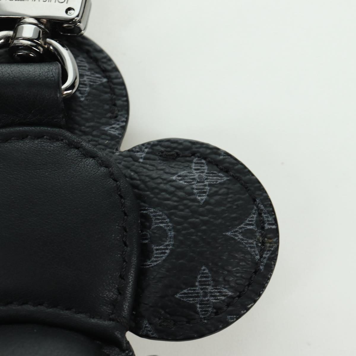 LOUIS VUITTON Monogram Eclipse Porte Cles de Vivienne MP1998 LV Auth YKZ575SAM