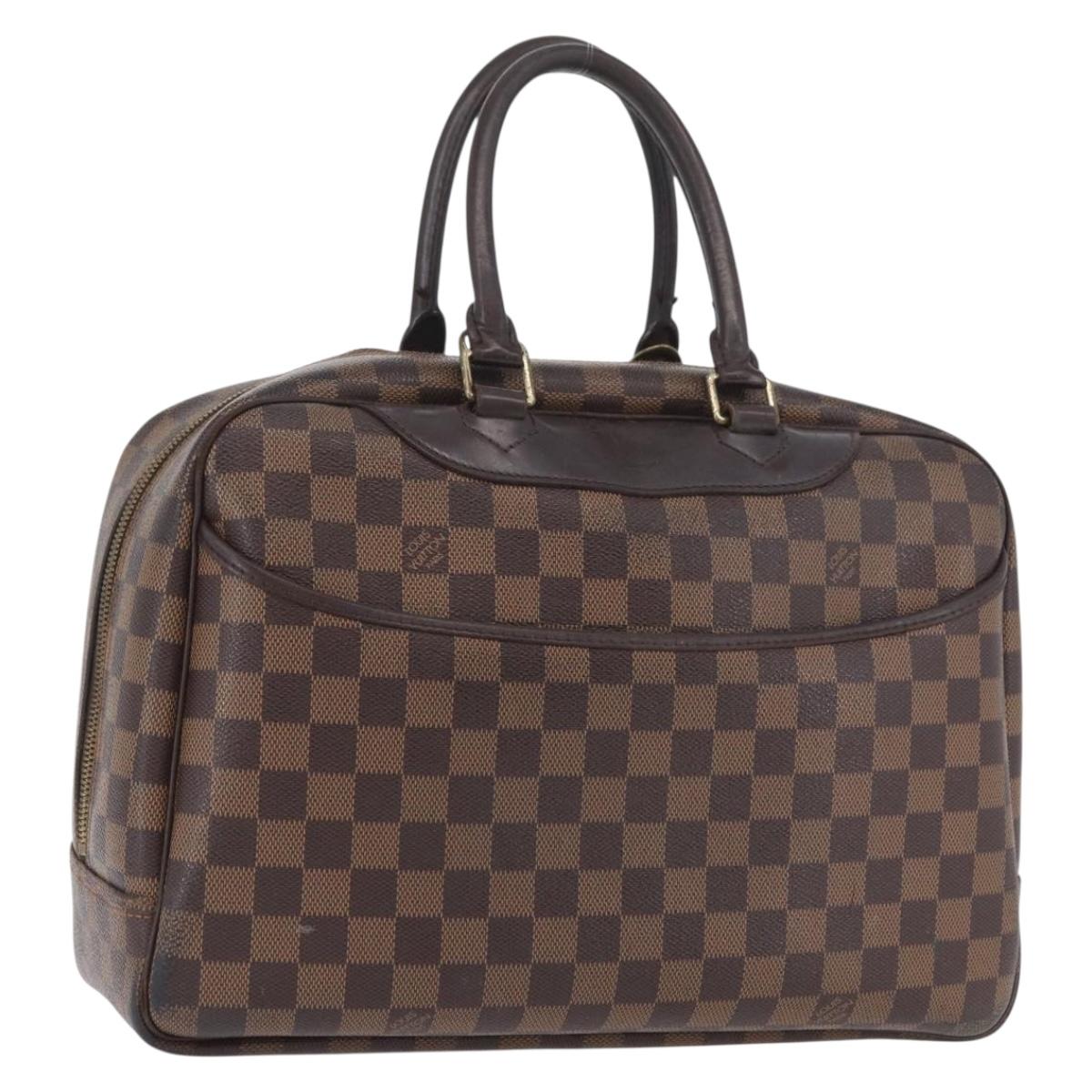 LOUIS VUITTON Damier Ebene Deauville Hand Bag SPO N47272 LV Auth YKZ591