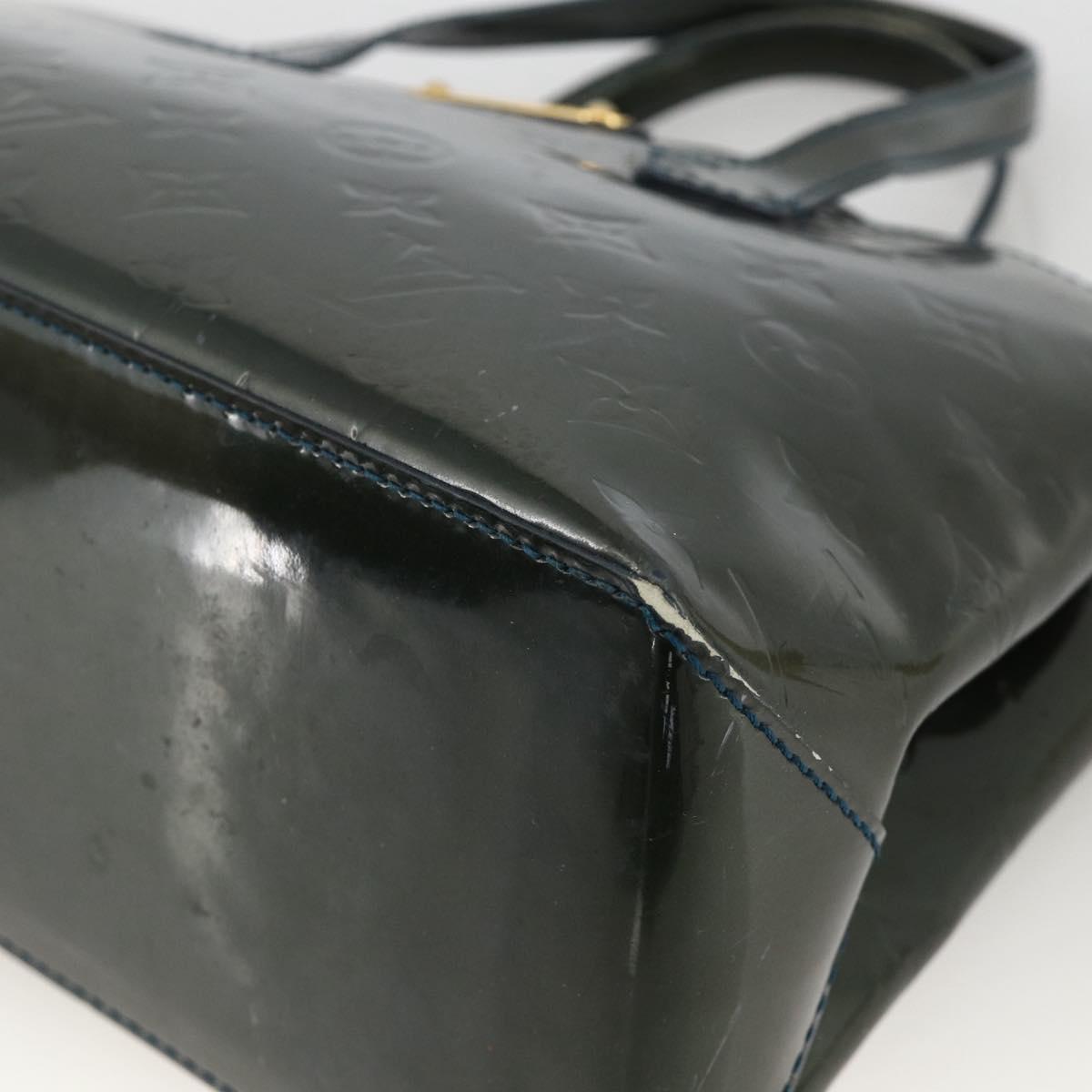LOUIS VUITTON Monogram Vernis Wilshire PM Bag Bluenuit M93684 LV Auth YKZ597