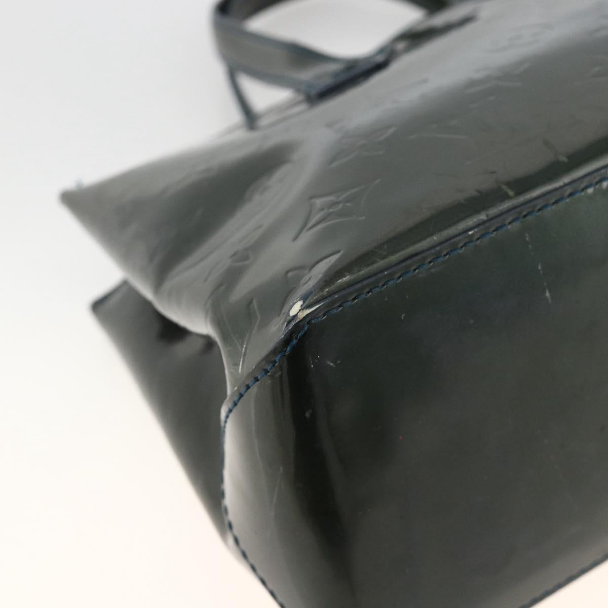 LOUIS VUITTON Monogram Vernis Wilshire PM Bag Bluenuit M93684 LV Auth YKZ597