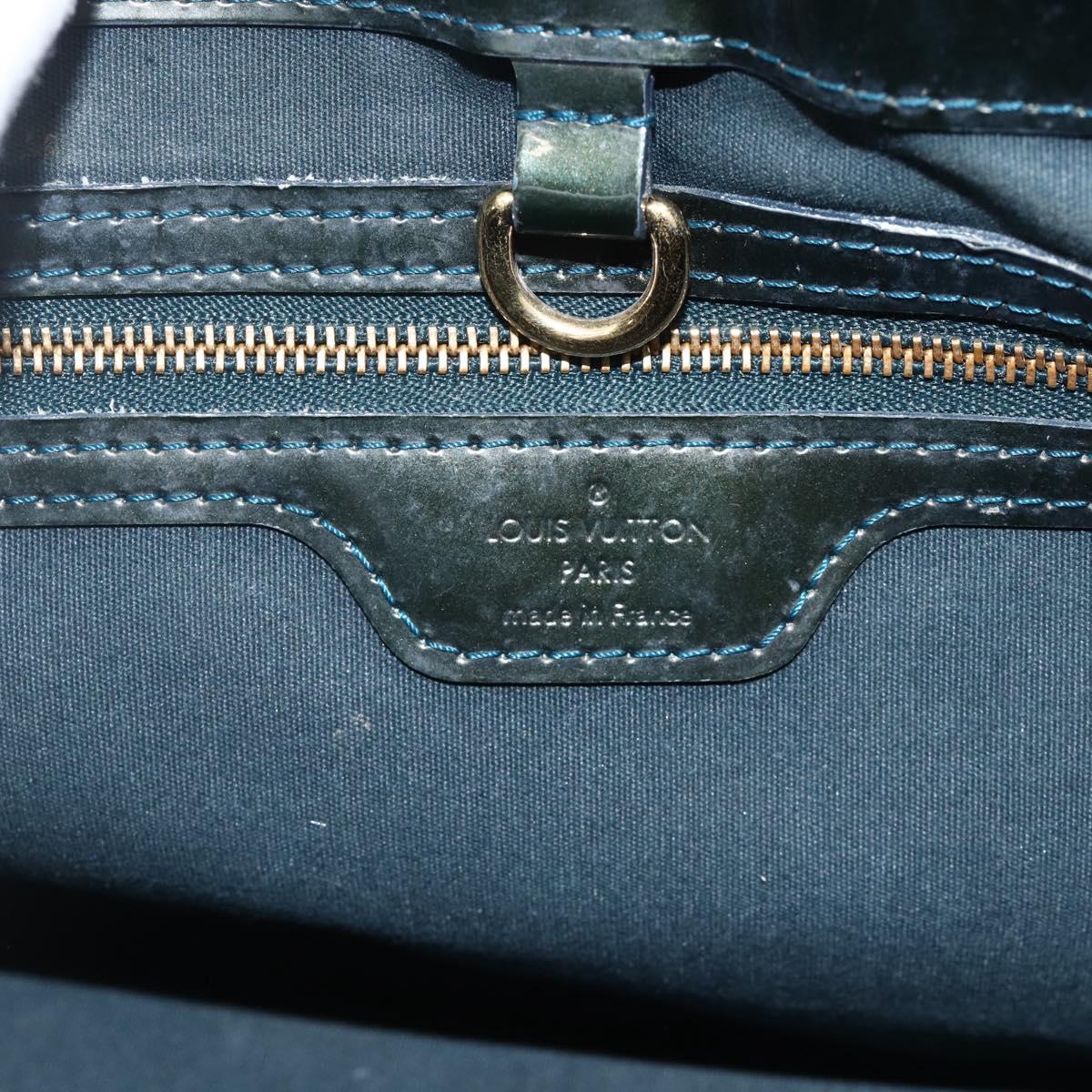 LOUIS VUITTON Monogram Vernis Wilshire PM Bag Bluenuit M93684 LV Auth YKZ597