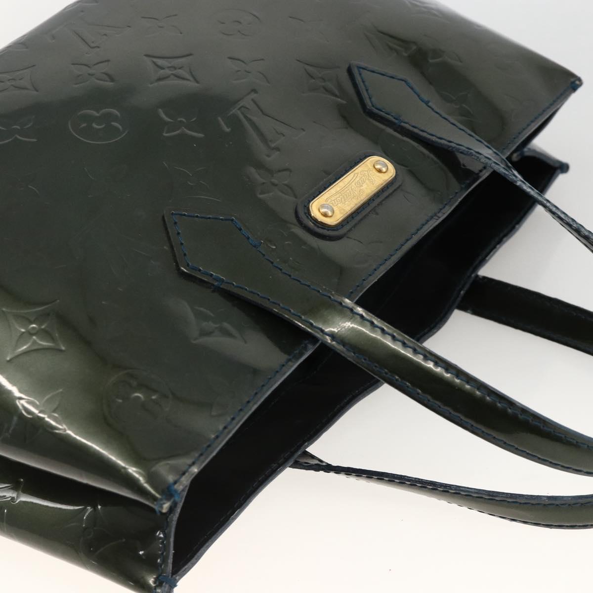 LOUIS VUITTON Monogram Vernis Wilshire PM Bag Bluenuit M93684 LV Auth YKZ597