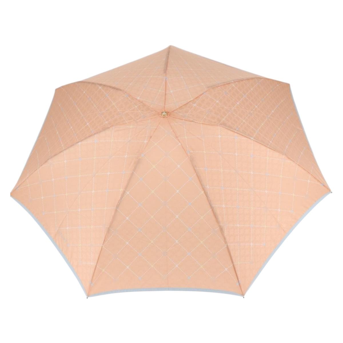 CELINE Macadam Canvas Folding Umbrella Nylon Orange Auth YKZ609A