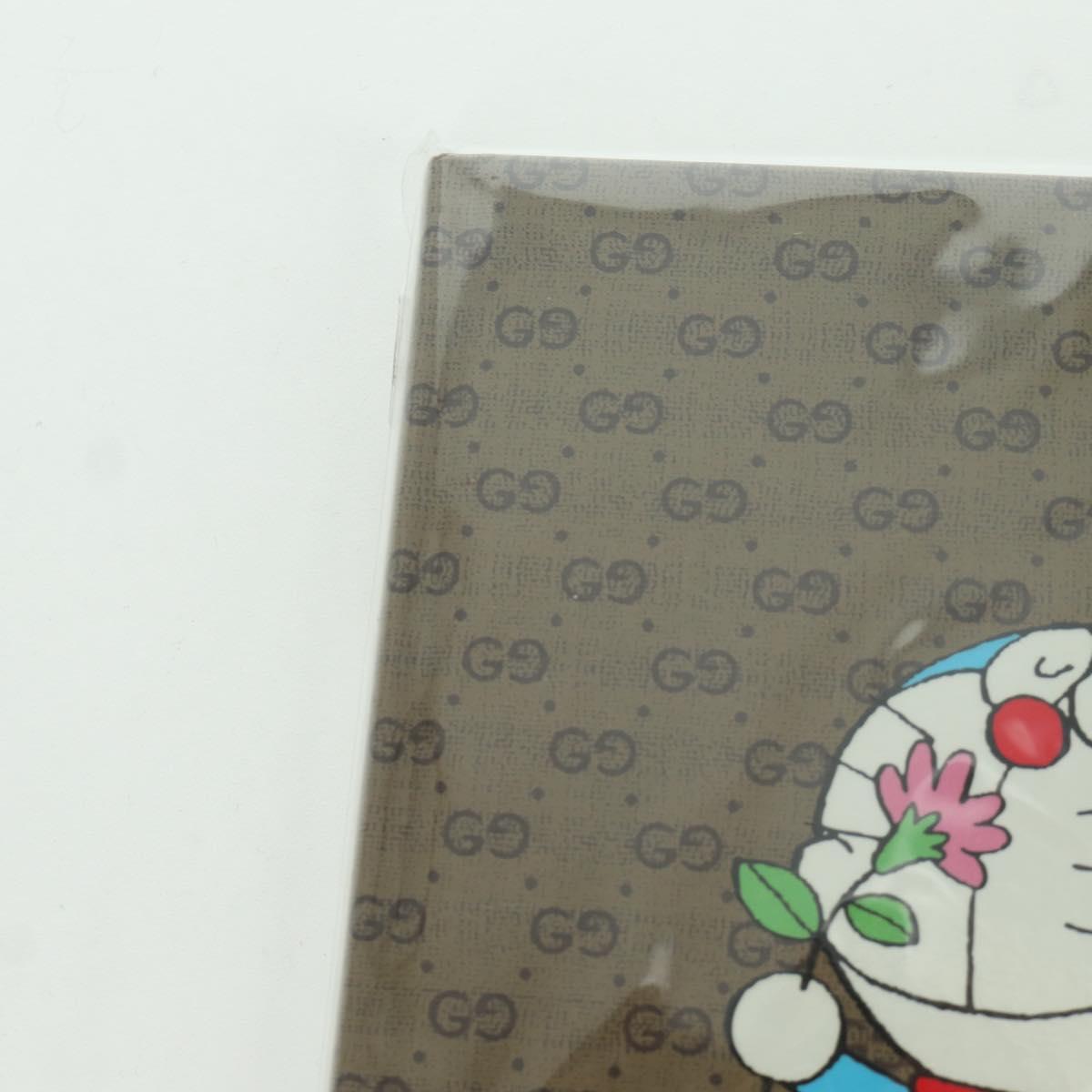 GUCCI GG Supreme Notebook Doraemon Collaboration PVC Beige Auth YKZ613M