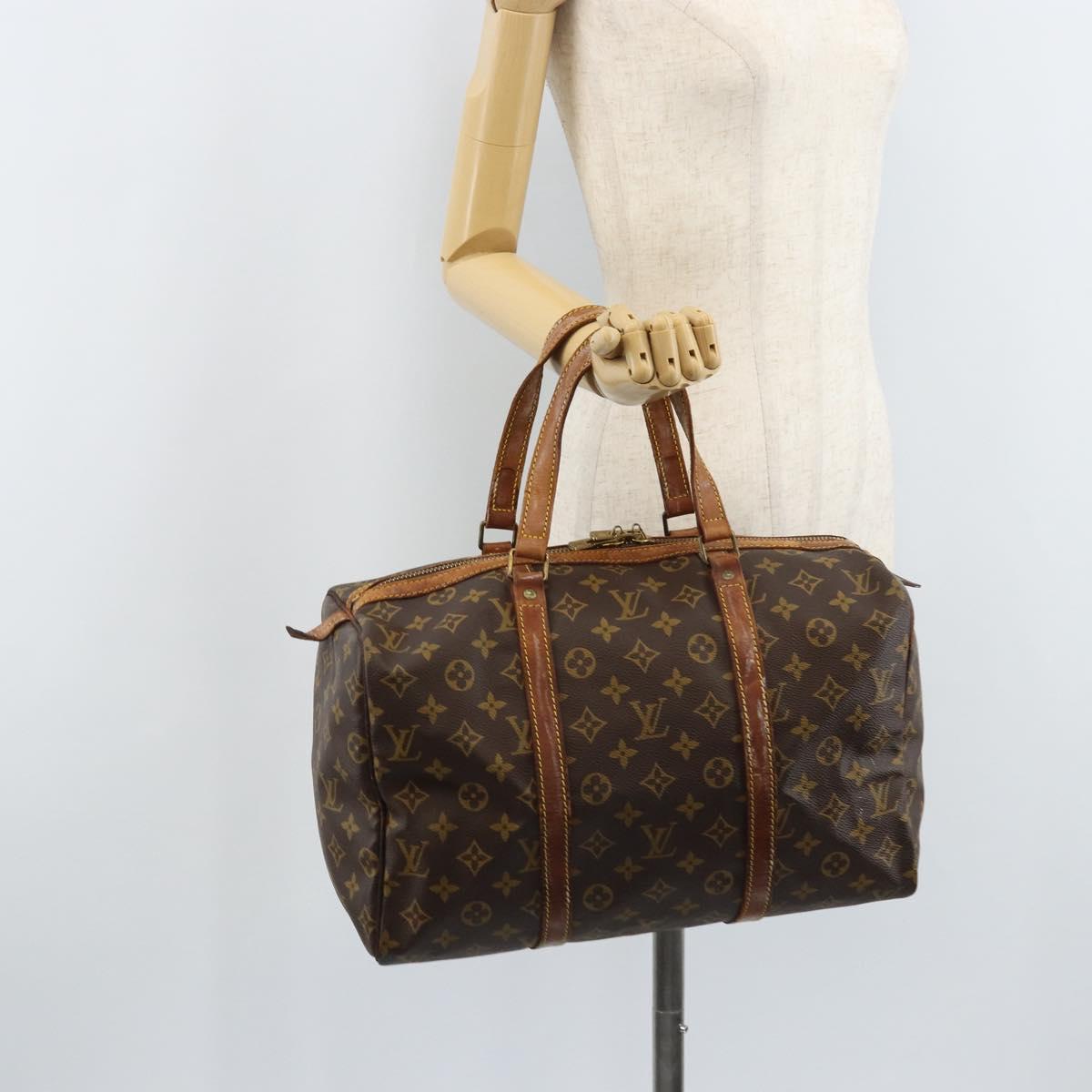 LOUIS VUITTON Monogram Sac Souple 35 Boston Bag M41626 LV Auth YKZ630
