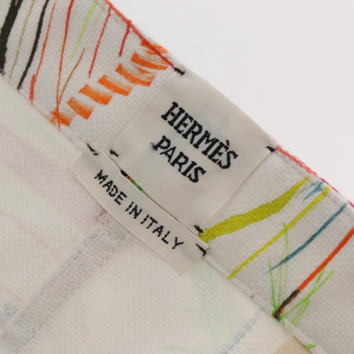 HERMES Short Pants 36 Multicolor Silver Auth YKZ632M