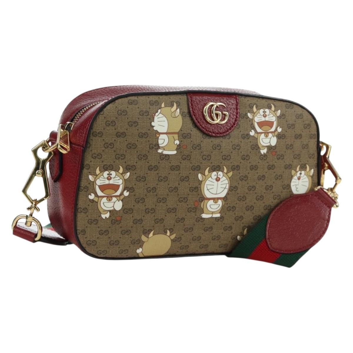 GUCCI Micro GG Supreme Doraemon Collaboration Bag PVC 574886 Auth YKZ711SAM