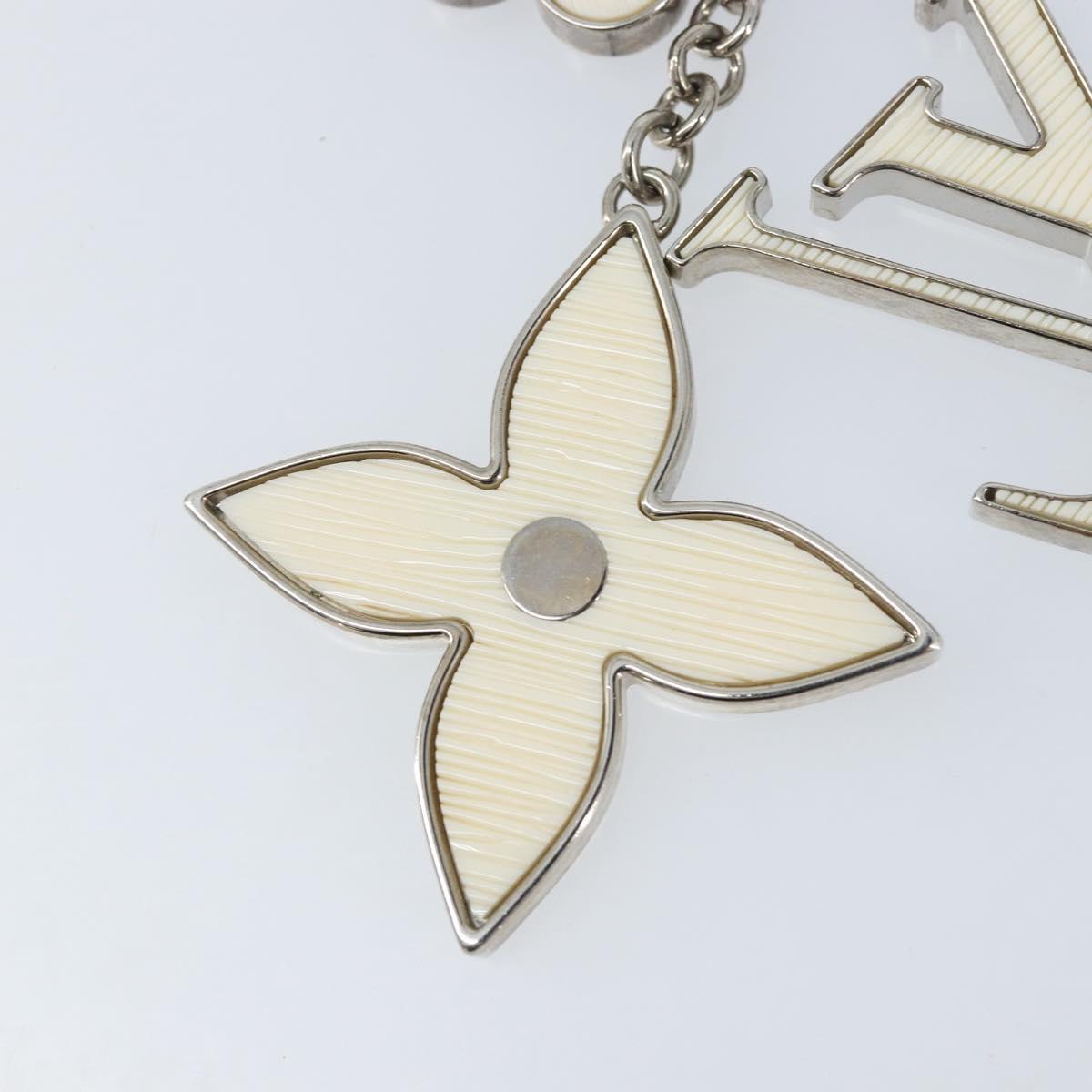 LOUIS VUITTON Bijoux Sac Fleur De Epie Key Holder White M65085 LV Auth YKZ722A