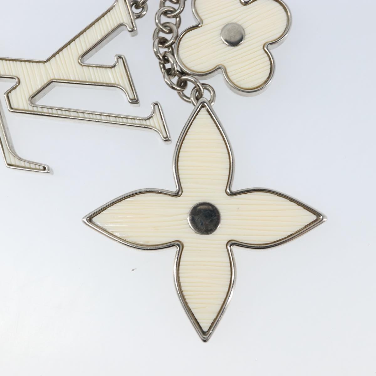 LOUIS VUITTON Bijoux Sac Fleur De Epie Key Holder White M65085 LV Auth YKZ722A