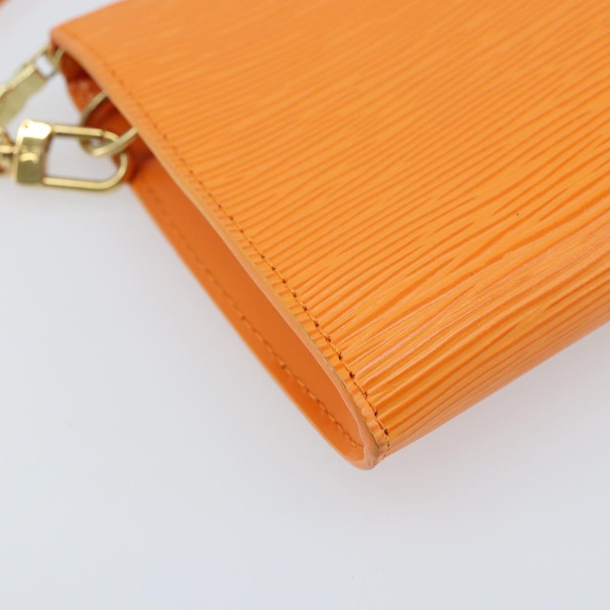 LOUIS VUITTON Epi Pochette Accessoires Pouch Orange Mandarin M5294H Auth YKZ750V
