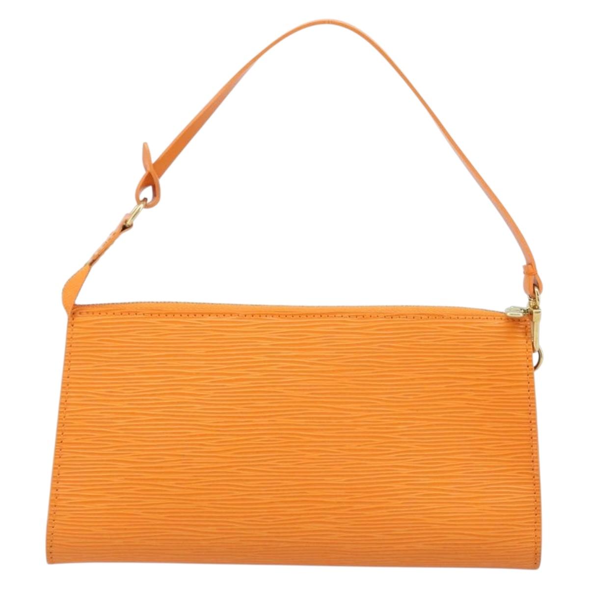 LOUIS VUITTON Epi Pochette Accessoires Pouch Orange Mandarin M5294H Auth YKZ750V