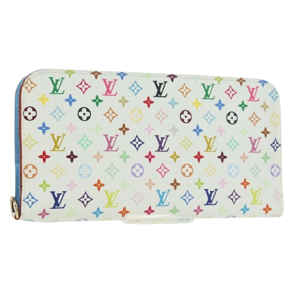 LOUIS VUITTON Multicolor PortefeuilleInsolite Wallet White M93750 Auth YKZ751SAM