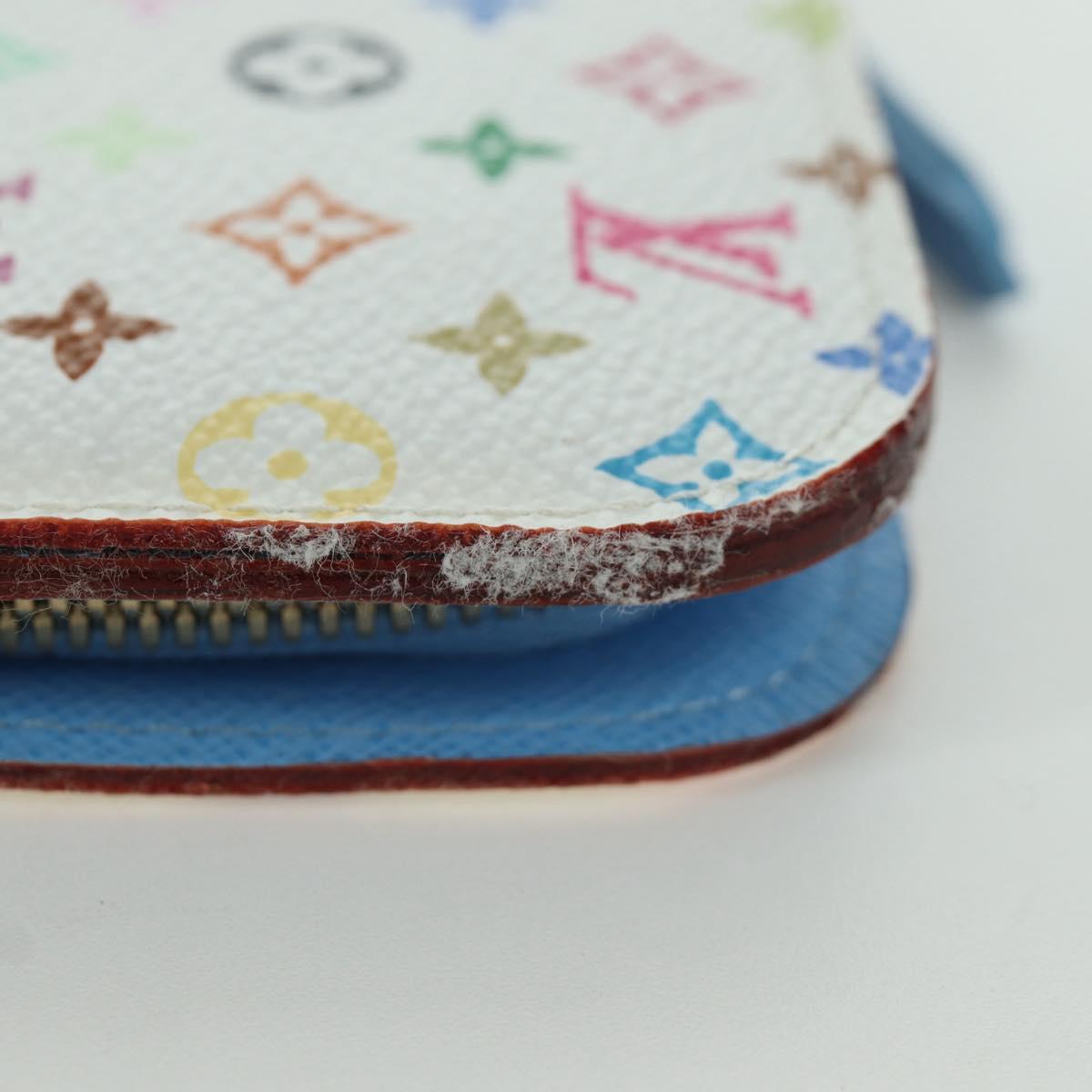LOUIS VUITTON Multicolor PortefeuilleInsolite Wallet White M93750 Auth YKZ751SAM