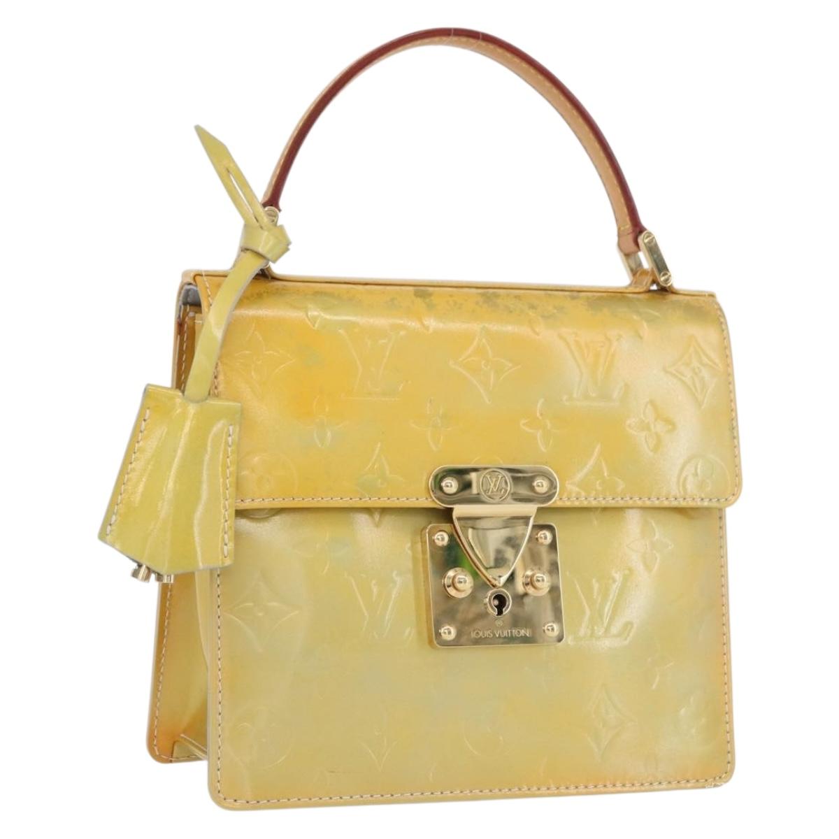 LOUIS VUITTON Monogram Vernis Spring street Hand Bag Gris M91029 LV Auth YKZ759